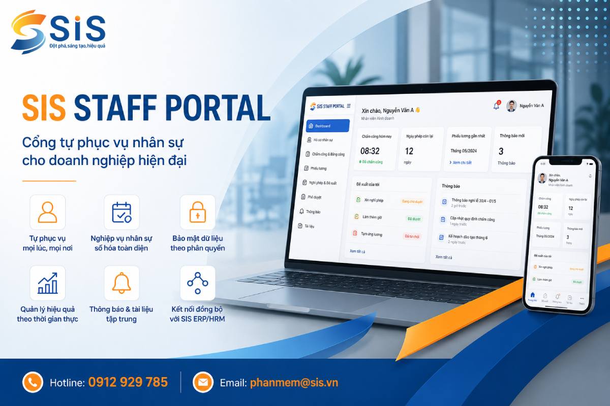 SIS Staff Portal – Cổng tự phục vụ nhân sự giúp doanh nghiệp số hóa quy trình HR 